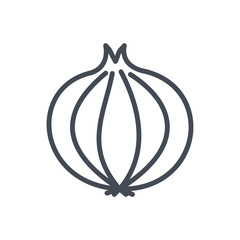 Food vegetables line icon onion