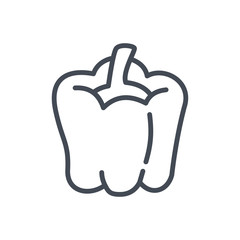 Fototapeta premium Food vegetables line icon pepper