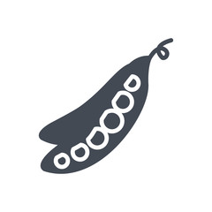 Food vegetables silhouette icon peas