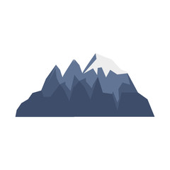 rocky mountain with snow icon image