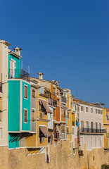 Fototapeta na wymiar Colorful houses at the Costa Blanca in Villajoyosa