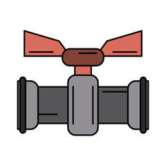 valve and handle with pipe icon image