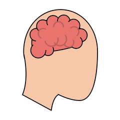 brain inside head icon image