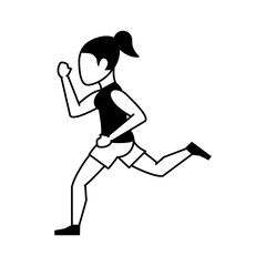 woman running or jogging icon image