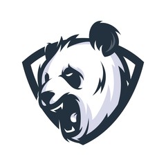 Panda Vector Logo Illustration © mblegenduk