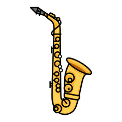 Fototapeta na wymiar Saxophone music instrument
