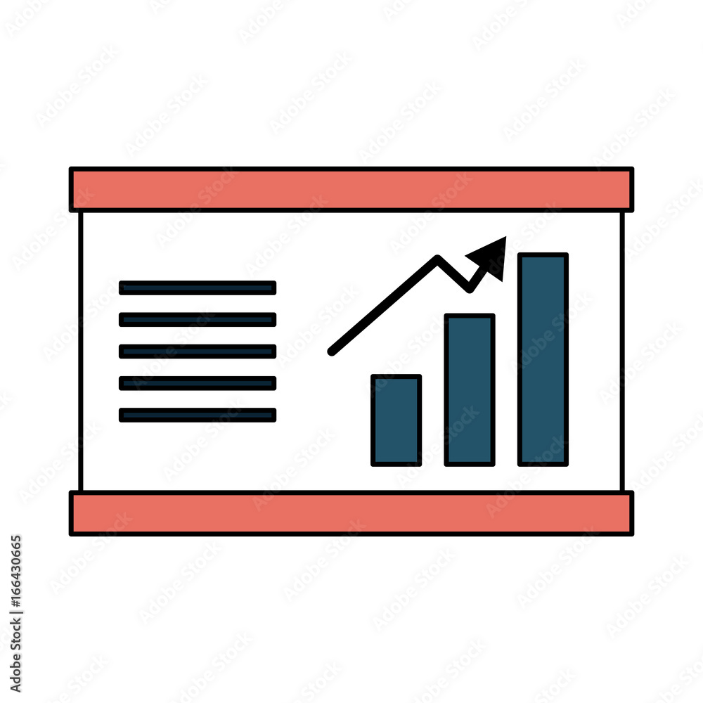 Poster bar graph chart icon image