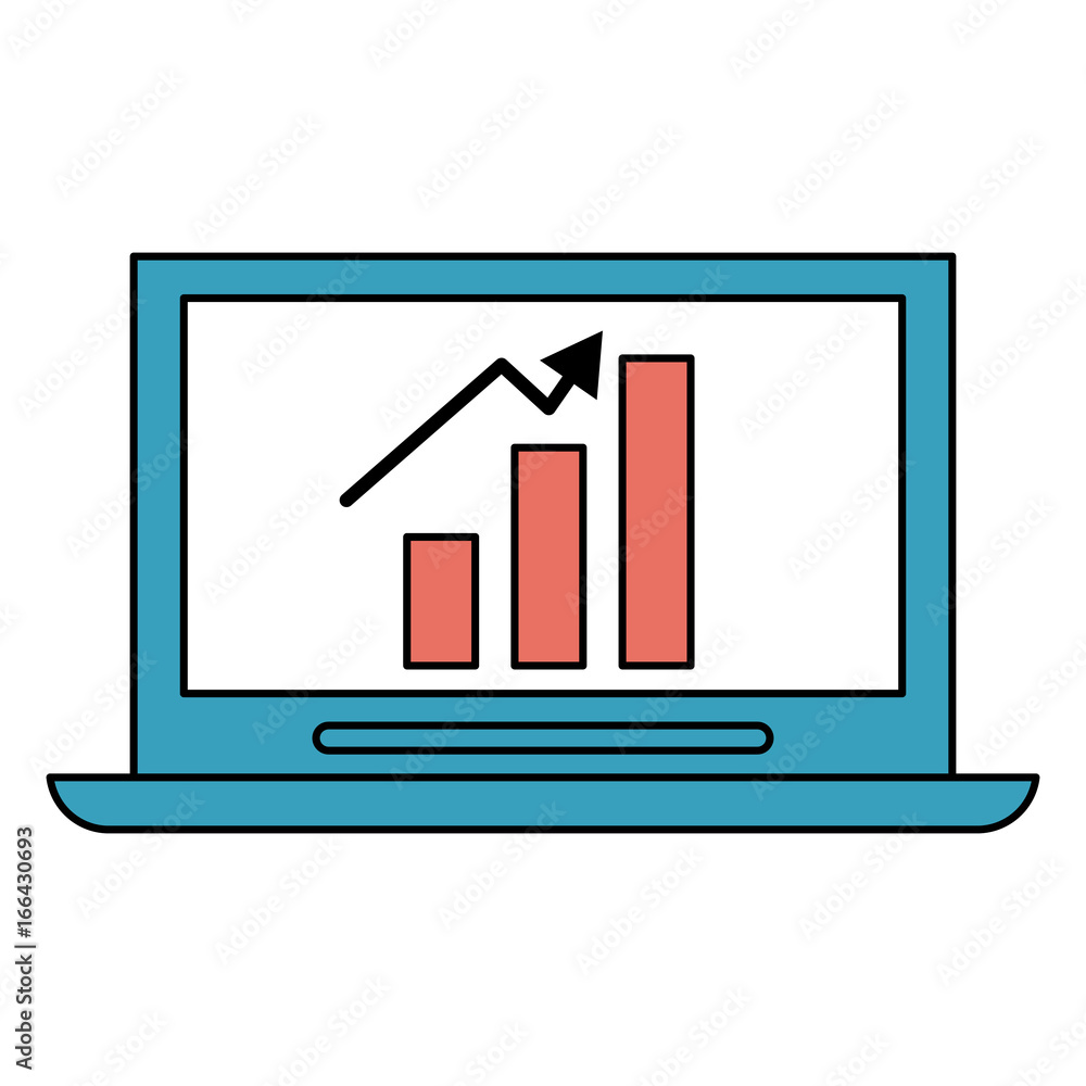 Poster bar graph chart icon image