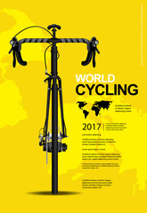 Naklejka premium Cycling Poster Vector Illustration