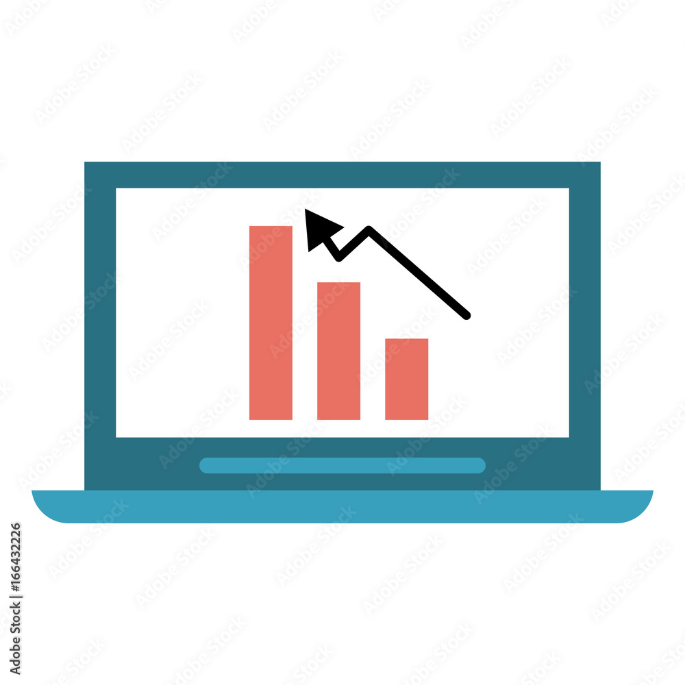 Poster bar graph chart icon image