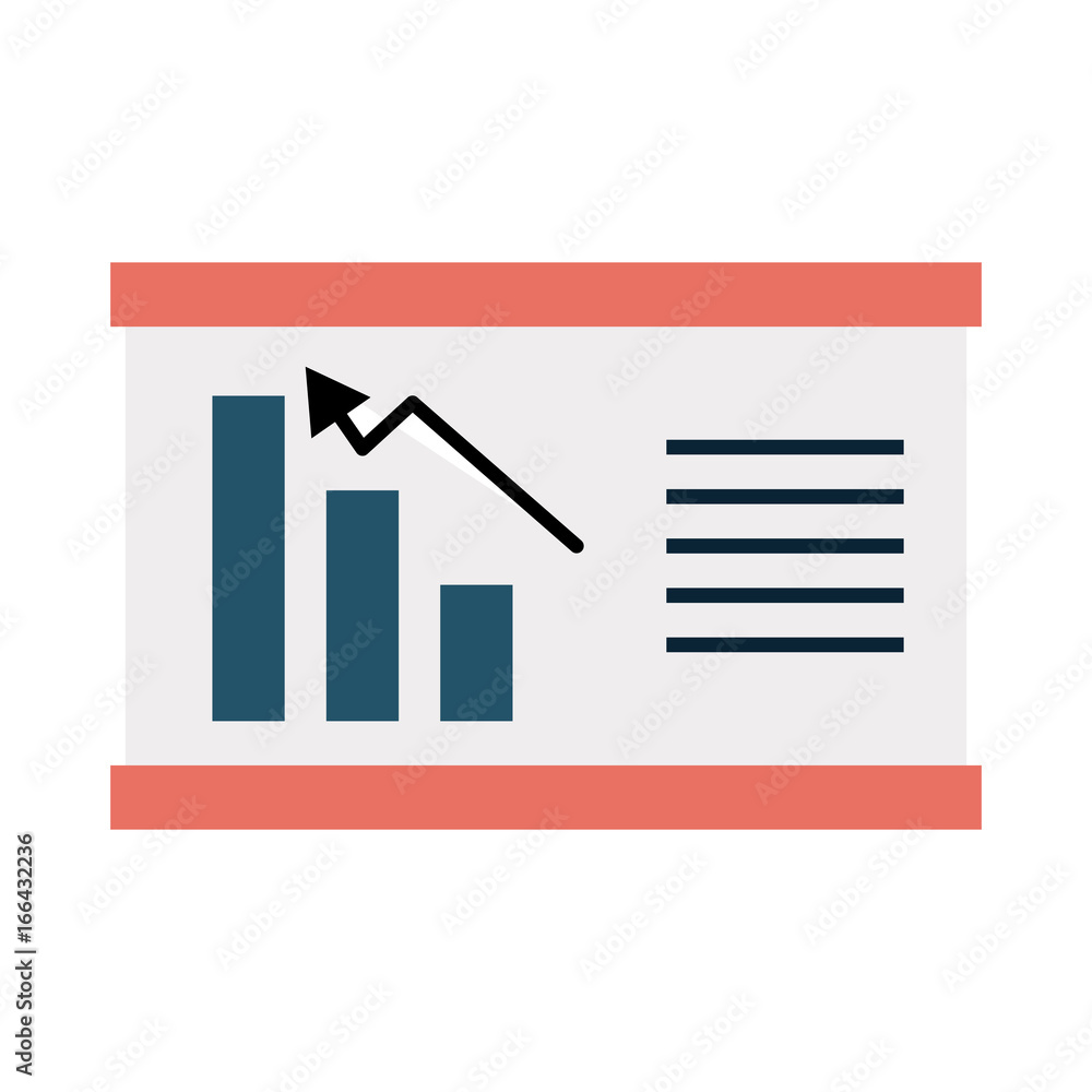 Poster bar graph chart icon image