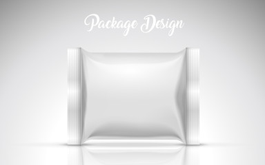 Blank biscuit package template