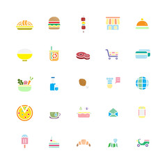 Food service icon set