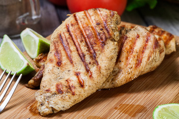 Grilled chicken breasts