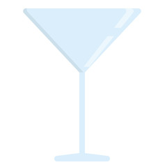 Martini glass flat icon, vector sign, colorful pictogram isolated on white. Symbol, logo illustration. Flat style design