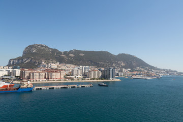 Fototapeta na wymiar Harbor Under Gibraltar