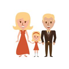Obraz na płótnie Canvas Retro family cartoon