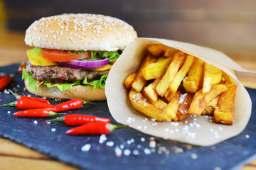 Tasty hamburger