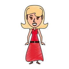 Retro woman cartoon