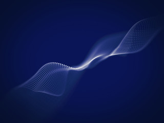 Abstract particles background blue.Technology style. Blur abstract background. Big data.