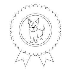 medal with dog icon