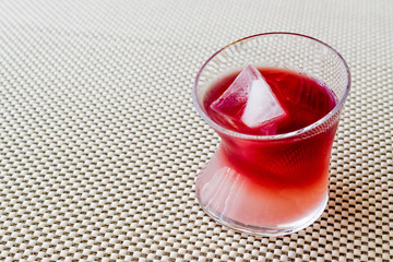 Malibu Sunset Cocktail with ice..
