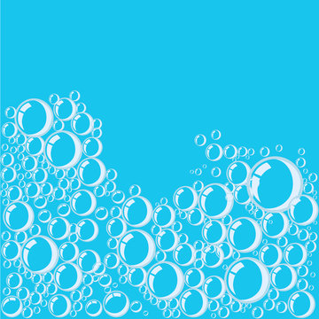 Vector set of cleaning service elements. Housework tools. Soap, sponge and soap foam bubbles. Cleaning supplies. Template for banners, web sites, printed materials, infographics.