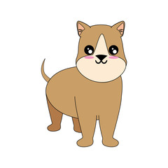 cartoon dog icon kawaii cartoon