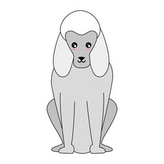 cartoon dog icon kawaii cartoon