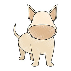 cartoon dog icon scribble