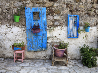 Fototapeta na wymiar In courtyard of old town of Marmaris, Turkey