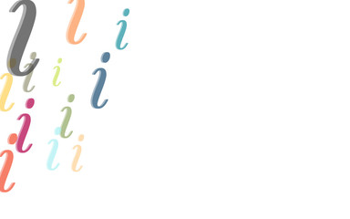 Hintergrund aus bunten i-Symbolen Information