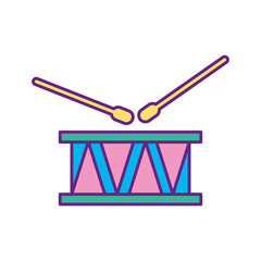 drums musical instrument icon vector illustration design