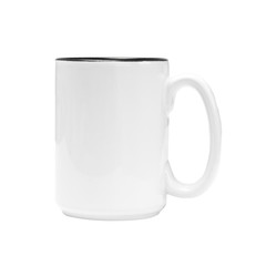 White cup. Isolated on white background with clipping path