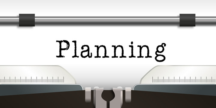 planning - présentation - entreprise - travail - agenda - machine à écrire