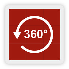 Red Icon Schaltfläche - 360 Grad