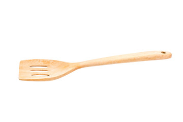 wooden ladle. Isolated on white background with clipping path