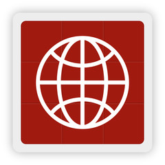 Red Icon Schaltfläche - Browser