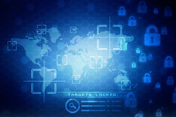 2d illustration world map abstract background