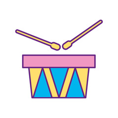 drums musical instrument icon vector illustration design