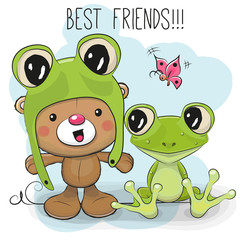 Cute Bear and Frog