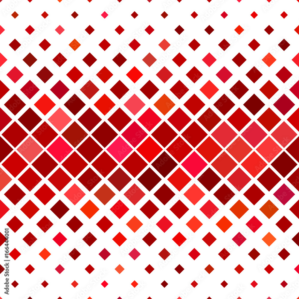 Poster abstract diagonal square pattern background - vector graphic from squares in red tones
