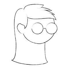 girl wearing glasses icon