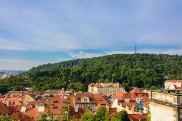 Fototapeta na wymiar Petrshin - a hill in the center of Prague on the left bank of the Vltava River, Czech Republic