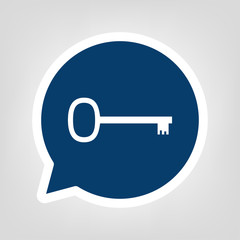 Sprechblase Schlüssel retro