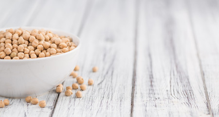 Chickpeas selective focus