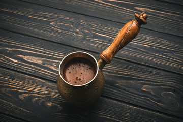 Hot turkish coffee pot