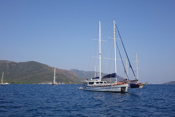 Fototapeta premium yacht in Marmaris port, Turkey