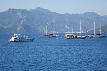 yacht in Marmaris port, Turkey