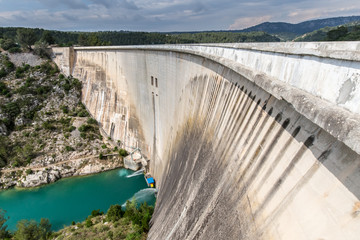 Dam of Bimont, on the massif of the Sainte Victoire near Aix en Provence